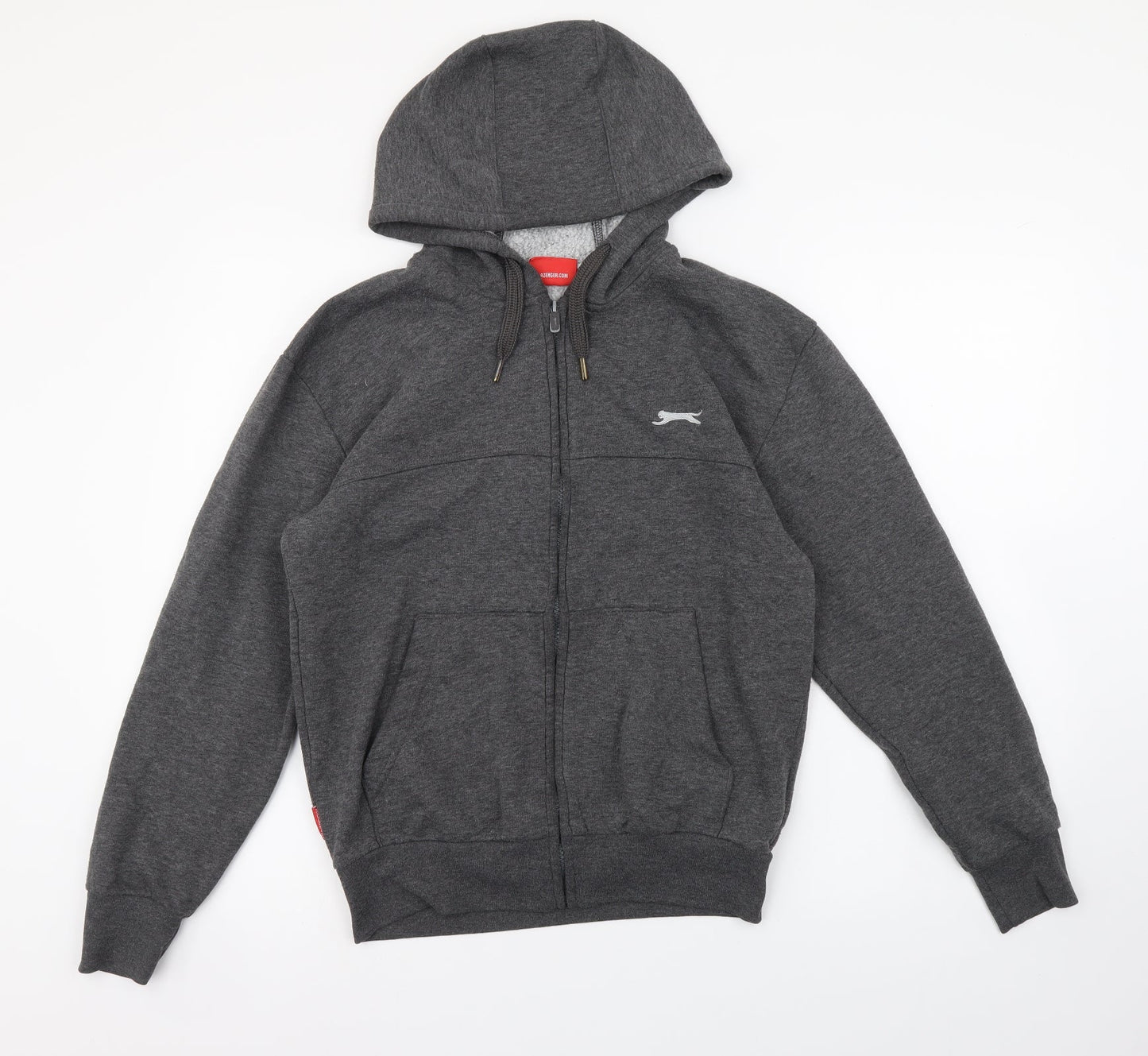 Slazenger Mens Grey Polyester Full Zip Hoodie Size XS