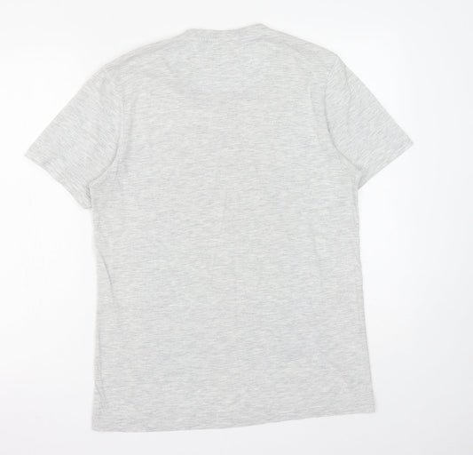Burton Mens Grey Cotton T-Shirt Size S Round Neck - New York City