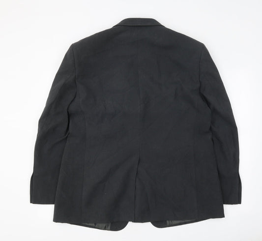 Marks and Spencer Mens Black Polyester Jacket Suit Jacket Size 42