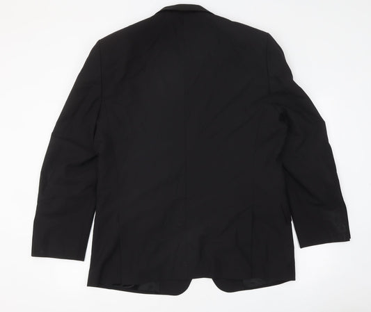 Incopatewear Mens Black Polyester Jacket Suit Jacket Size 42