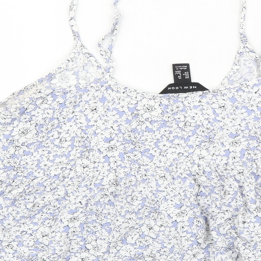 New Look Womens Multicoloured Floral Viscose Camisole Tank Size 10 V-Neck