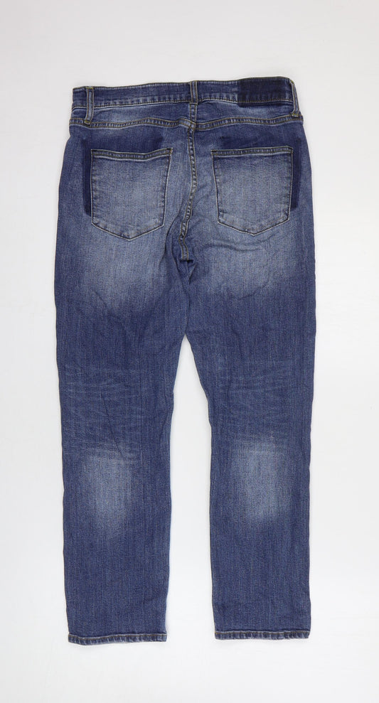 23 Denim Womens Blue Cotton Straight Jeans Size 28 in Regular Zip