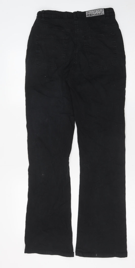 JDV Womens Black Cotton Straight Jeans Size 28 in L31 in Regular Button
