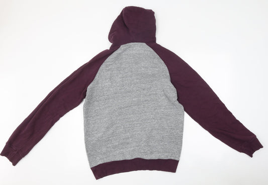 Easy Mens Pink Cotton Pullover Hoodie Size S