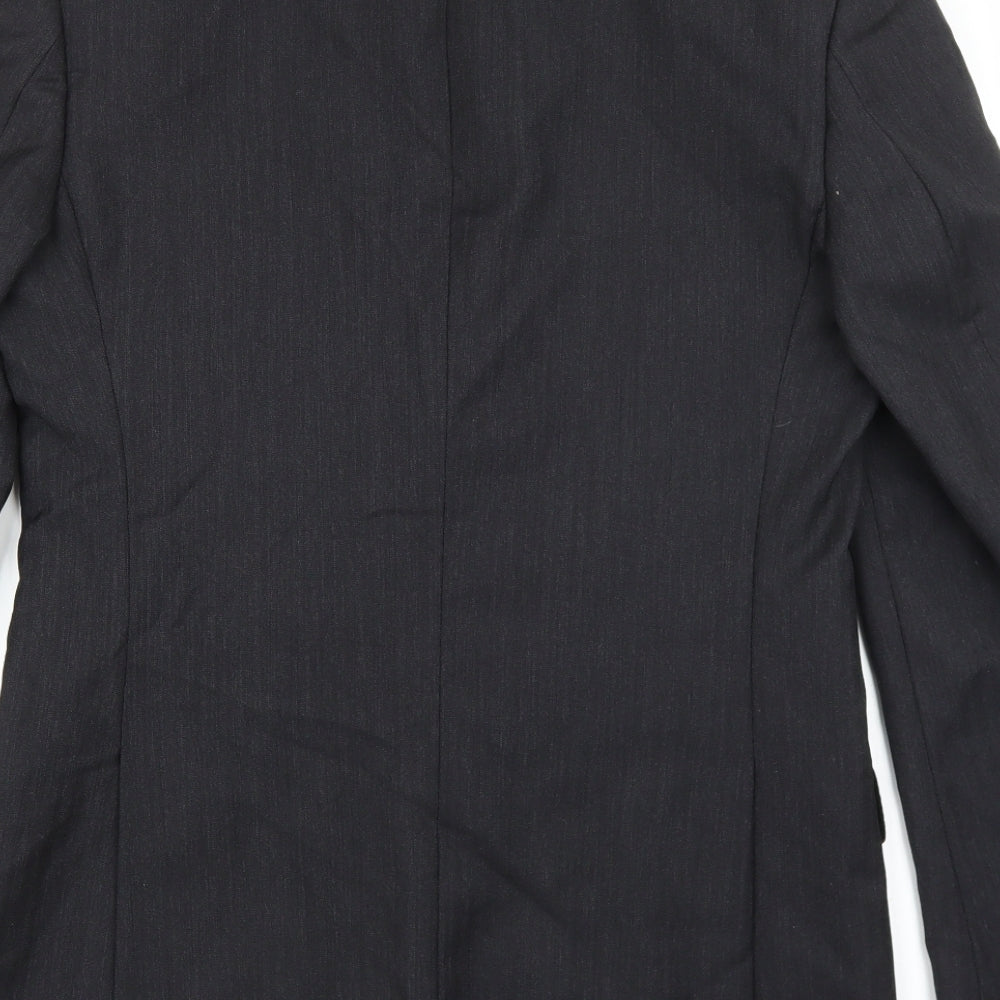 Moss Bespoke Mens Grey Polyester Jacket Blazer Size 38