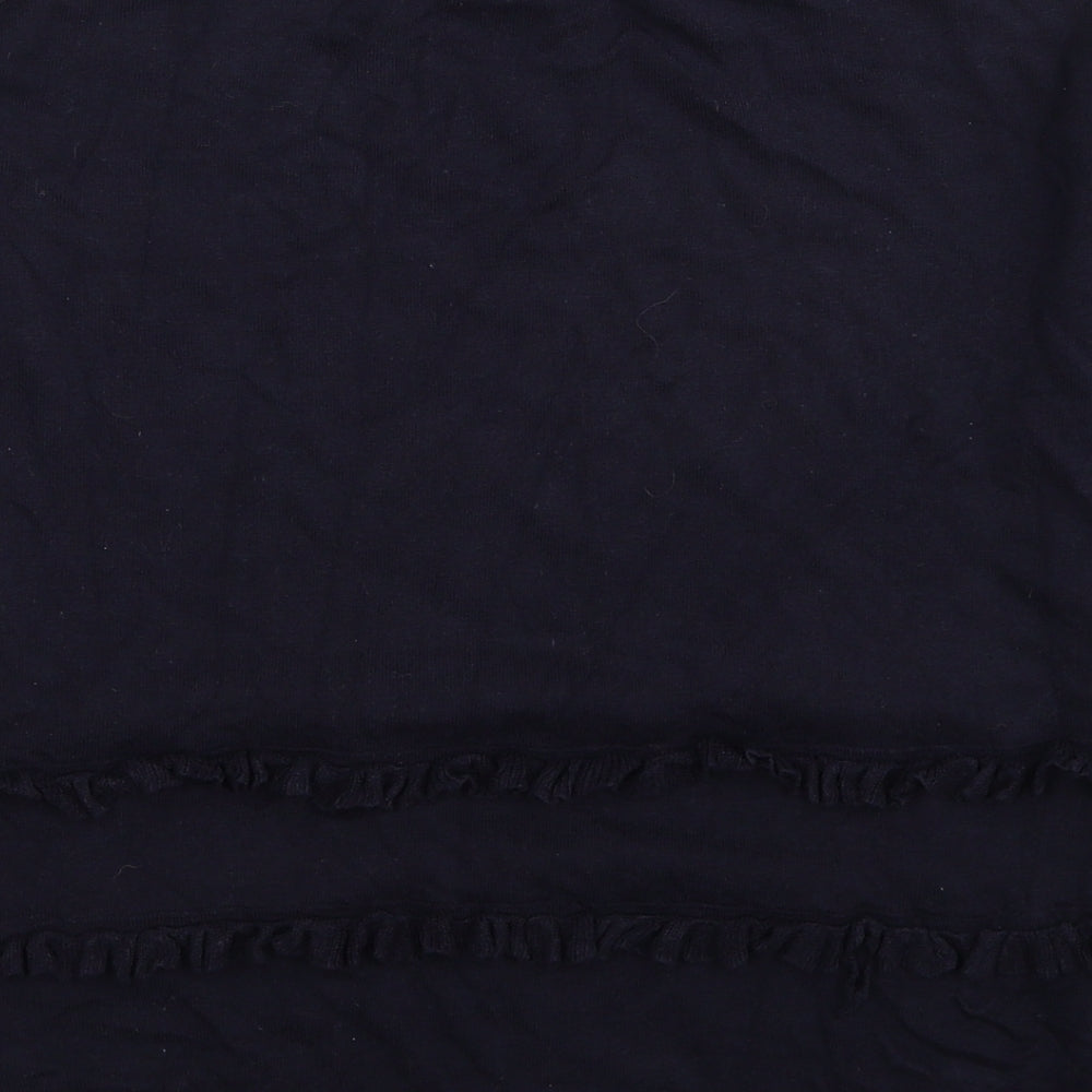 Marks and Spencer Womens Blue Round Neck Viscose Pullover Jumper Size 12