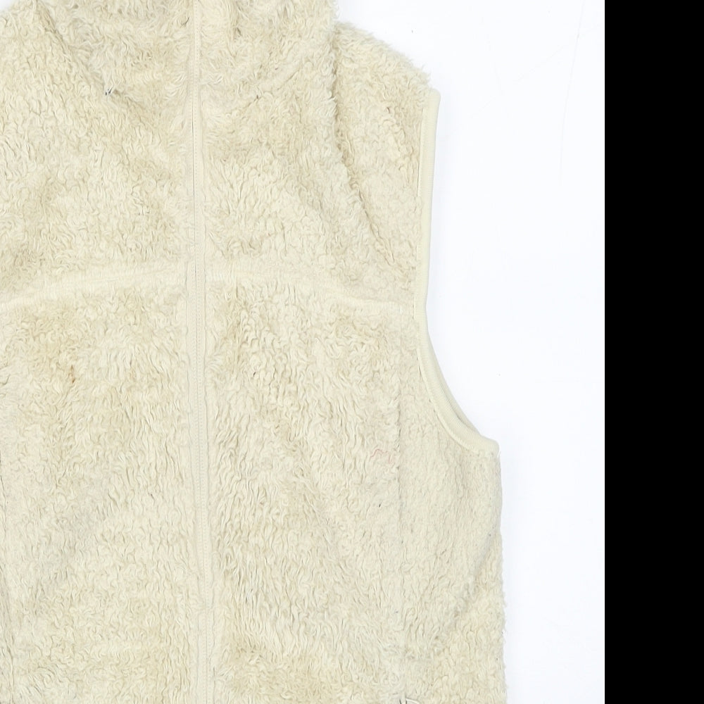 Mountain Life Womens Beige Gilet Waistcoat Size 10 Zip