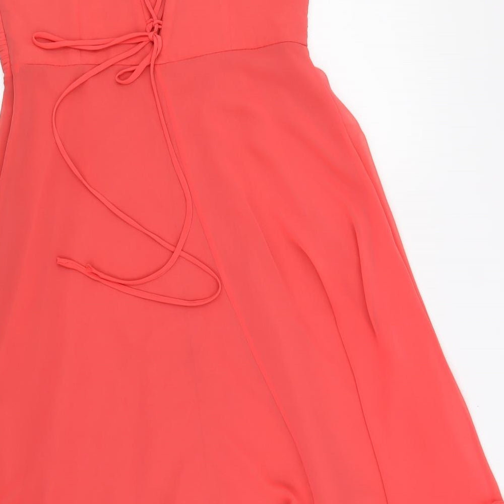Ariella Womens Pink Polyester Mini Size 6 Sweetheart Lace Up