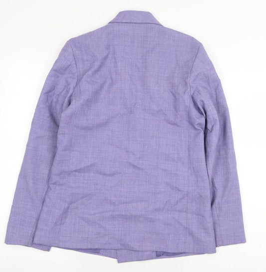 The Dunedin Tradition Womens Purple Polyester Jacket Blazer Size 12