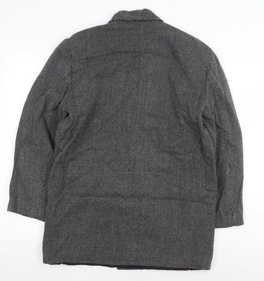 CNS Womens Grey Geometric Jacket Size 10 Button
