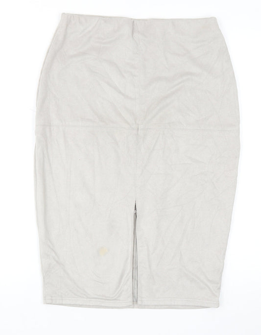 River Island Womens Grey Polyester Straight & Pencil Skirt Size 12