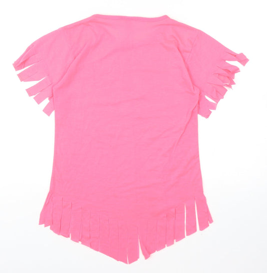 Anbor Womens Pink Polyester Basic T-Shirt Size 12 Crew Neck - Tik Tok