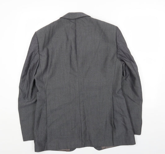 St Michaels Mens Grey Wool Jacket Blazer Size 40