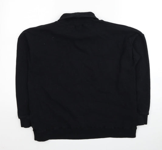 Nanaa Womens Black Cotton Pullover Sweatshirt Size 14 Pullover