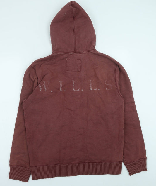 Jack Wills Womens Pink Cotton Pullover Hoodie Size 8 Pullover