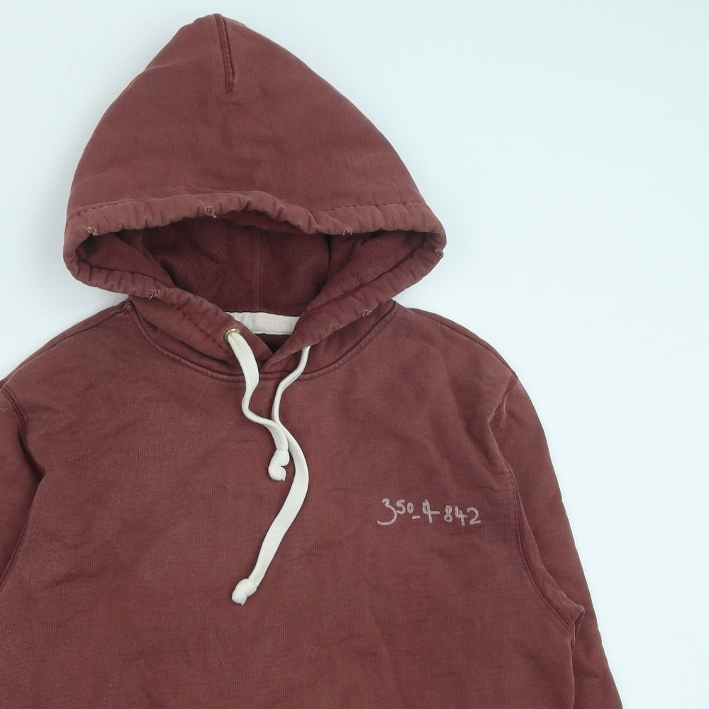 Jack Wills Womens Pink Cotton Pullover Hoodie Size 8 Pullover