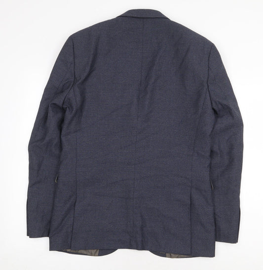 NEXT Mens Blue Polyester Jacket Blazer Size 38