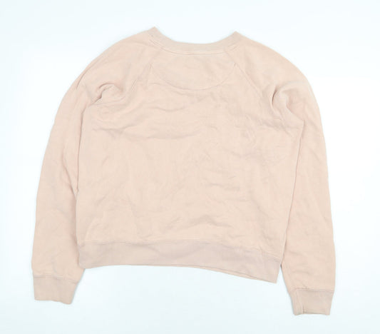 Jack Wills Womens Pink Cotton Pullover Sweatshirt Size 10 Pullover - Salcombe Devon