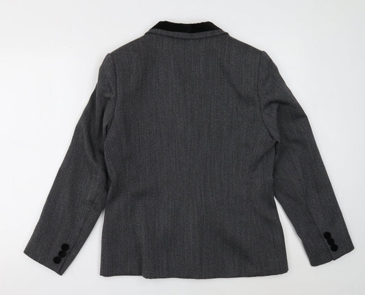 Marks and Spencer Womens Grey Jacket Size 12 Button