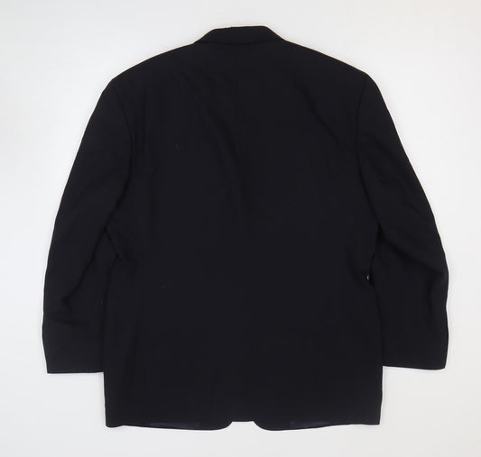 Woolmark Mens Black Polyester Jacket Suit Jacket Size 44