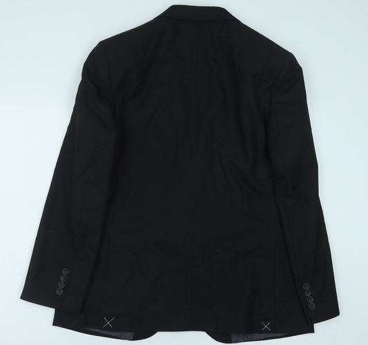 Marks and Spencer Mens Black Viscose Jacket Blazer Size 42