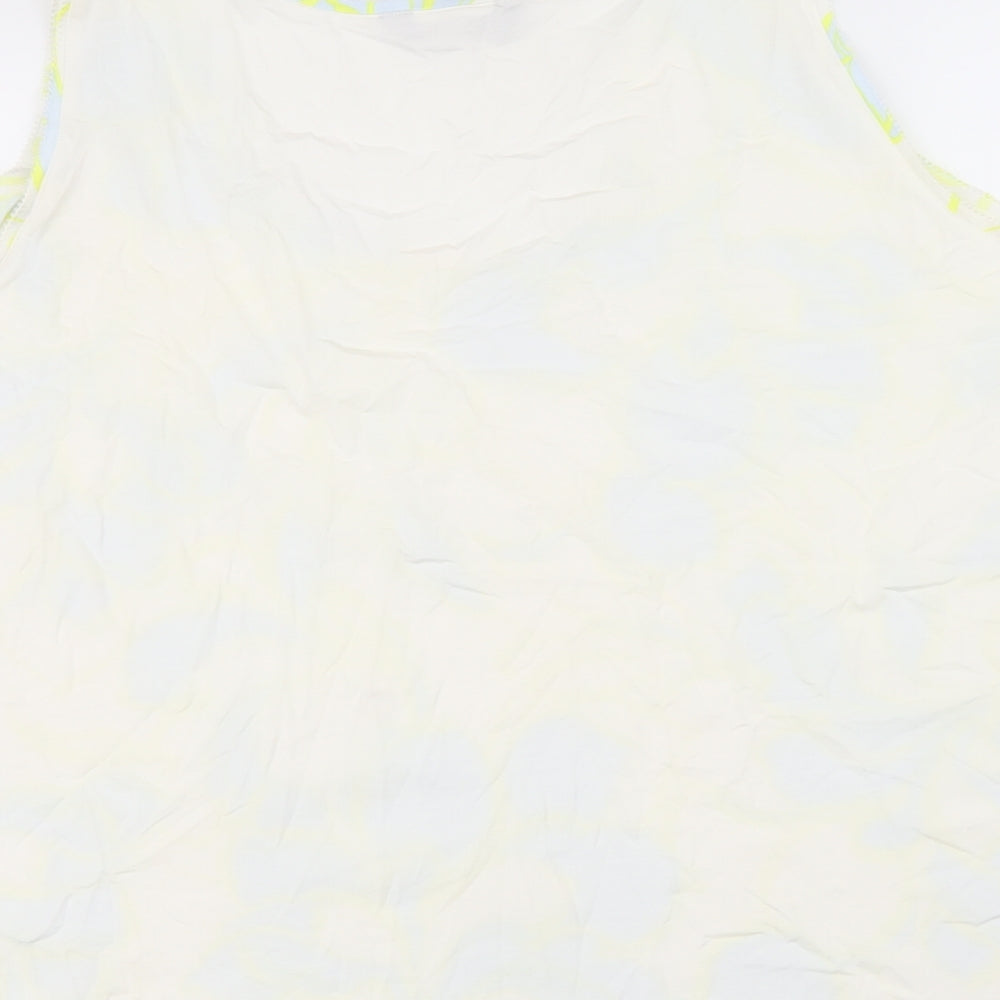 Marks and Spencer Womens Multicoloured Geometric Polyester Basic Tank Size 24 Round Neck