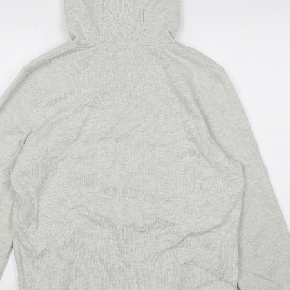JACK & JONES Mens Grey Cotton Pullover Hoodie Size M