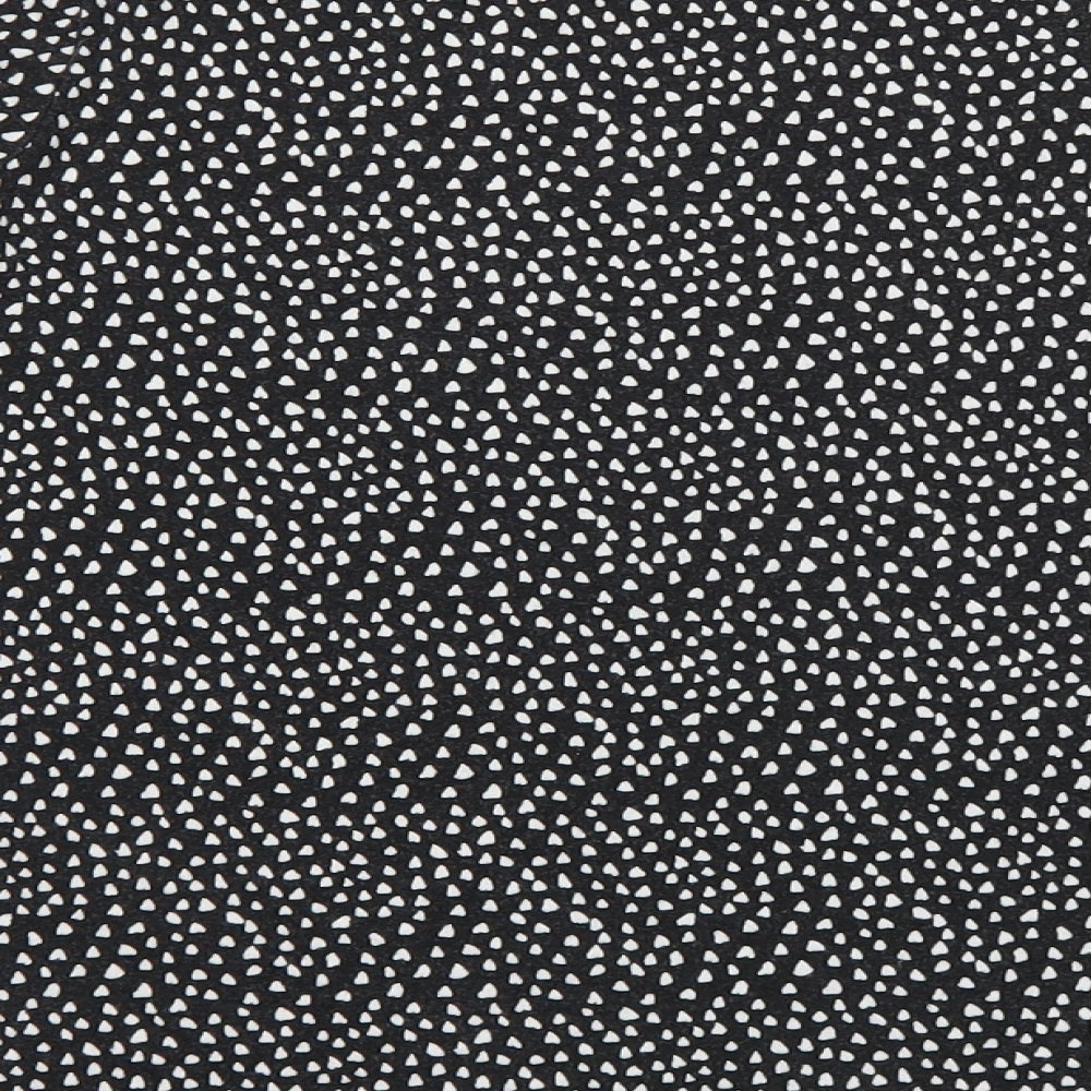 Marks and Spencer Womens Black Geometric Viscose Basic Blouse Size 14 Boat Neck