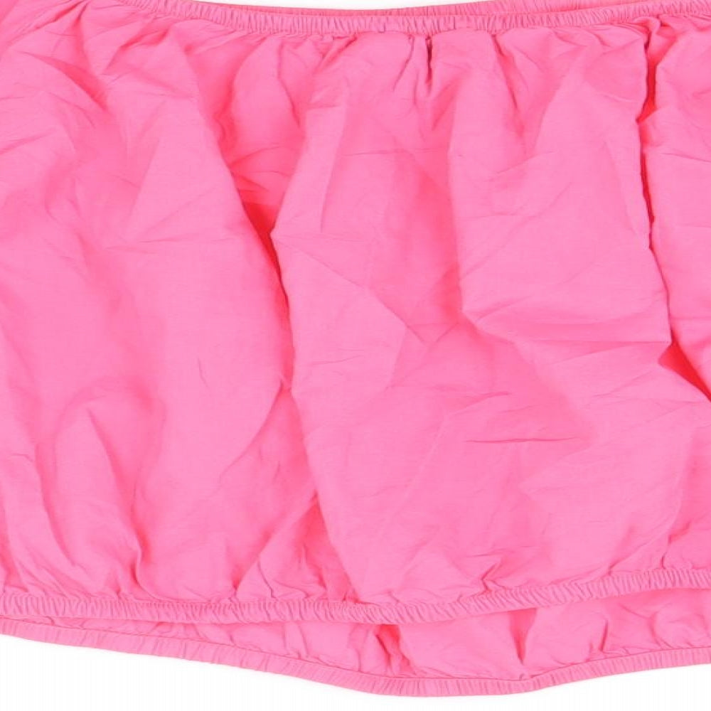 Marks and Spencer Womens Pink 100% Cotton Basic Blouse Size 22 Off the Shoulder