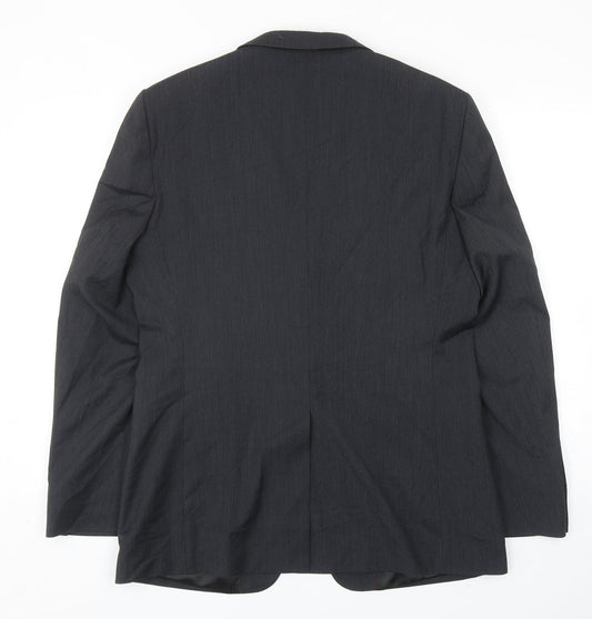 Vivaldi Mens Grey Polyester Jacket Suit Jacket Size 36
