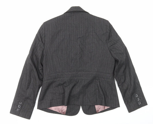 NEXT Womens Grey Jacket Size 10 Button