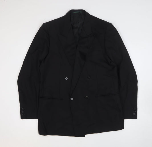 Dunn & Co Mens Black Polyester Jacket Suit Jacket Size 42