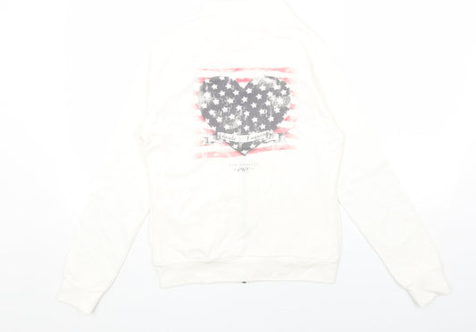 OODJI Womens White Jacket Size 6 Zip