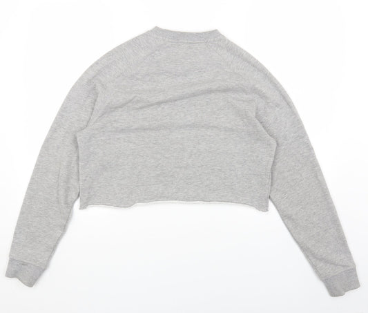 Union Womens Grey Cotton Pullover Sweatshirt Size S Pullover
