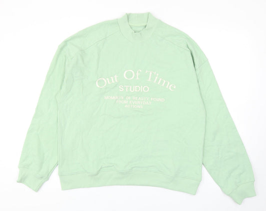 Preworn Womens Green Polyester Pullover Sweatshirt Size S Pullover - Out Of Time