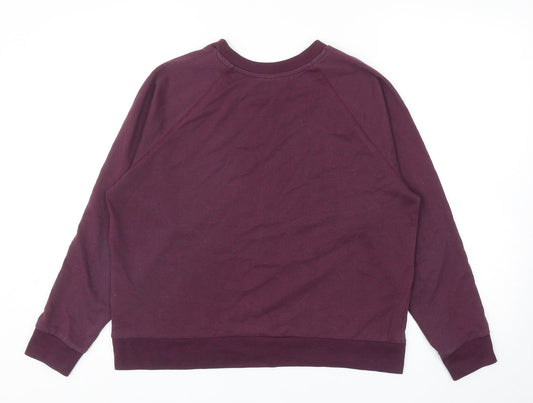 Divided by H&M Womens Purple Polyester Pullover Sweatshirt Size L Pullover