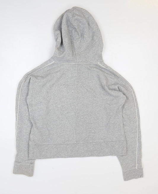 Jack Wills Womens Grey Cotton Pullover Hoodie Size 12 Pullover