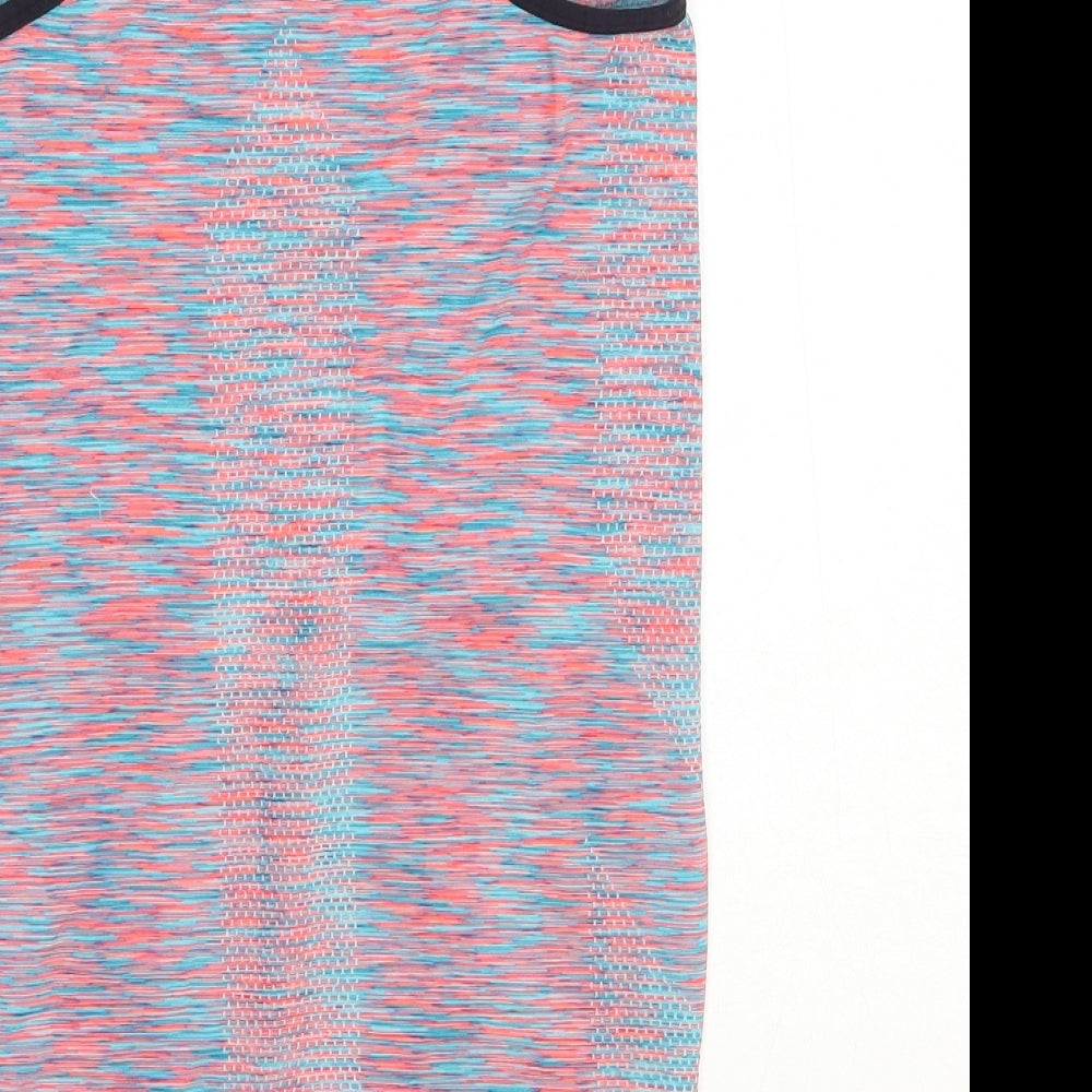Primark Womens Multicoloured Polyester Basic Tank Size 10 Scoop Neck Pullover - Cross Strap Detail