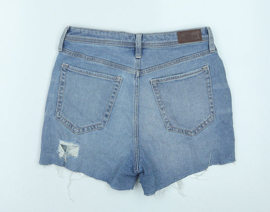 Hollister Womens Blue Cotton Cut-Off Shorts Size 27 in Regular Button