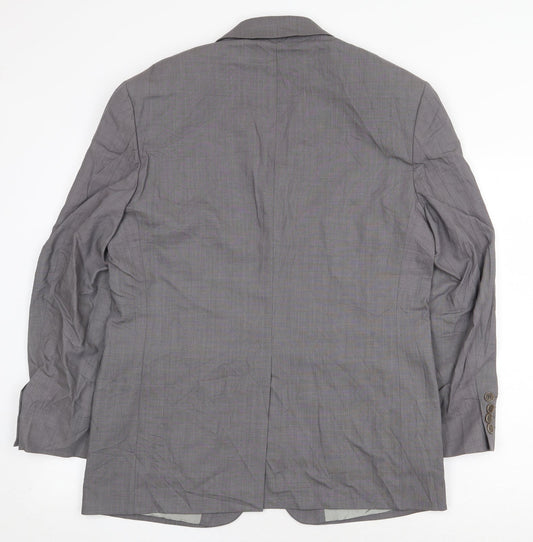Marks and Spencer Mens Grey Wool Jacket Blazer Size 38