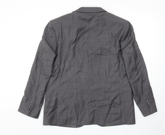 Marks and Spencer Mens Grey Wool Jacket Blazer Size 42