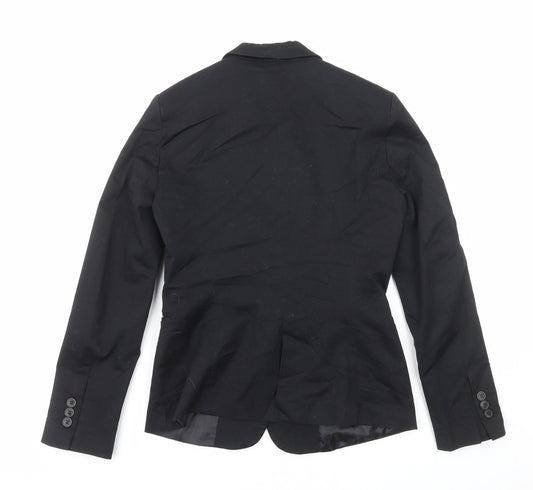 Zara Womens Black Polyester Jacket Suit Jacket Size M
