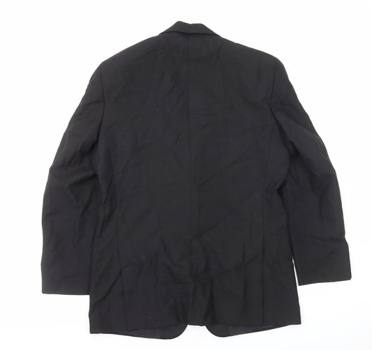 Mr Harry Mens Black Polyester Jacket Blazer Size S