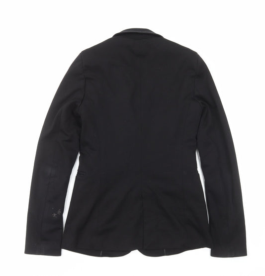 Stradivarius Womens Black Polyester Jacket Suit Jacket Size S