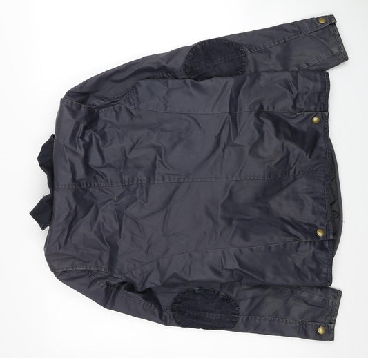 Jack Wills Womens Blue Windbreaker Coat Size 8 Button