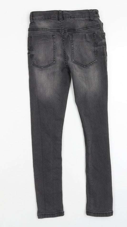SheIn Girls Black Cotton Skinny Jeans Size 9 Months Regular Button
