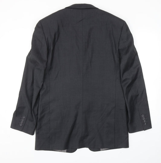 Butler & Webb Mens Grey Wool Jacket Blazer Size 38