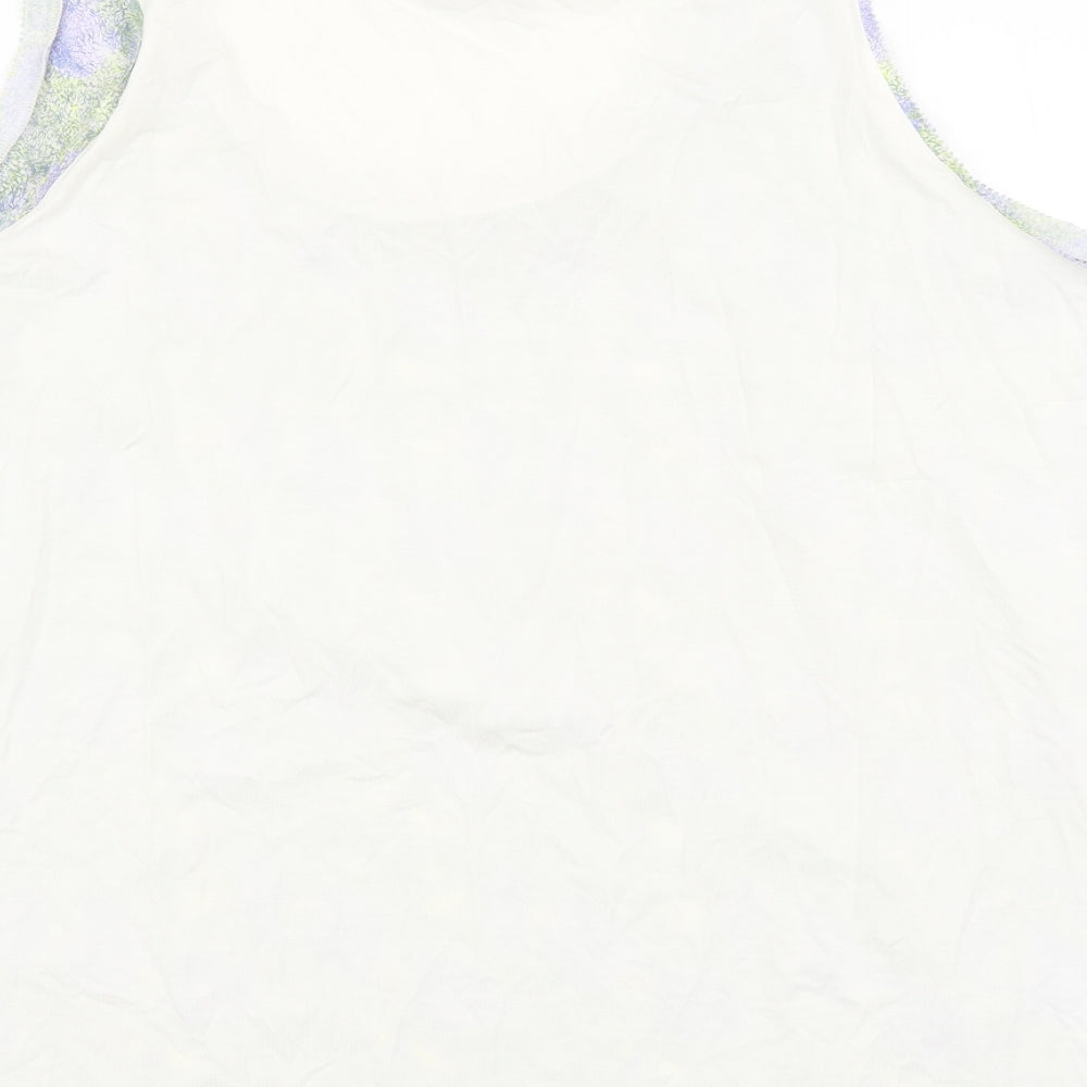 Marks and Spencer Womens Multicoloured Floral Polyester Basic Tank Size 18 Scoop Neck