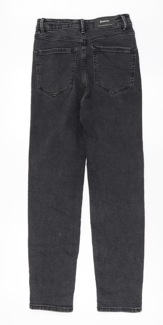 Stradivarius Womens Grey Cotton Skinny Jeans Size S L27 in Regular Button