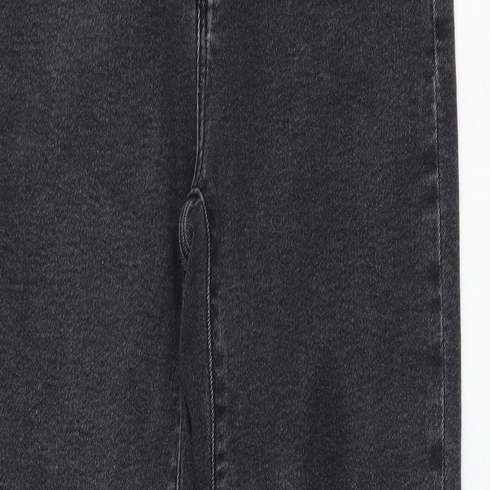 Stradivarius Womens Grey Cotton Skinny Jeans Size S L27 in Regular Button